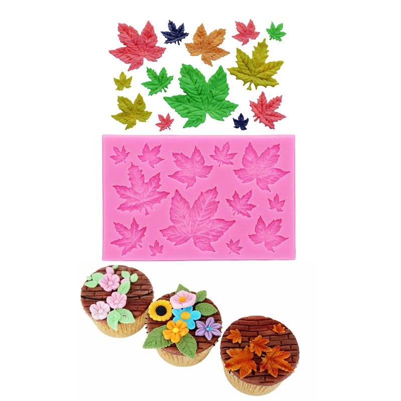 Resin Art Clay - GJ-61 DIY Yaprak Akçaağaç Yaprağı silikon