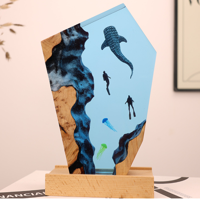 Reçine Mağara Balinası Dalgıç - Resin Art For Anniversary Gift incelemesi ve fiyatı