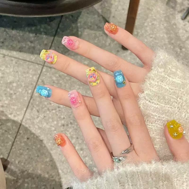 Resin Art Materials Kit - 100 Mini Renkli Kaplumbağa Reçine Süsleri