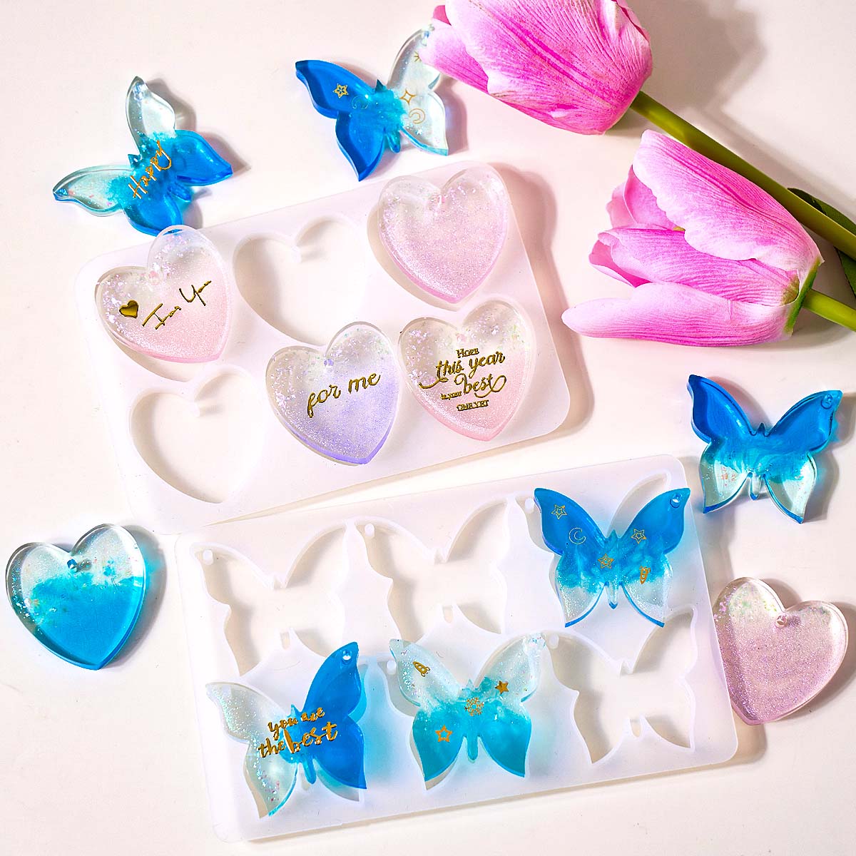 Altı delikli delikli küpe sili - Resin Art Heart incelemesi ve fiyatı