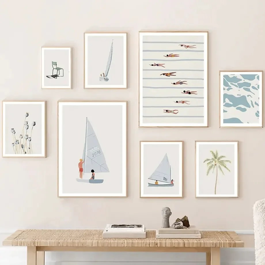 Resin Art Beach Theme - Plaj ve Okyanus Temalı Çiçek Minimalist