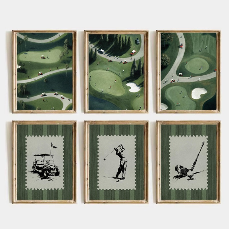 Vintage Golf Sahası Posteri Re - Resin Art Course incelemesi ve fiyatı