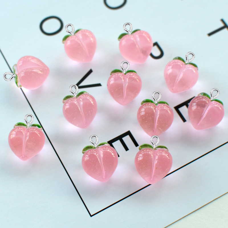 10 adet yeni şeffaf şeftali dü - Resin Art Keychain incelemesi ve fiyatı