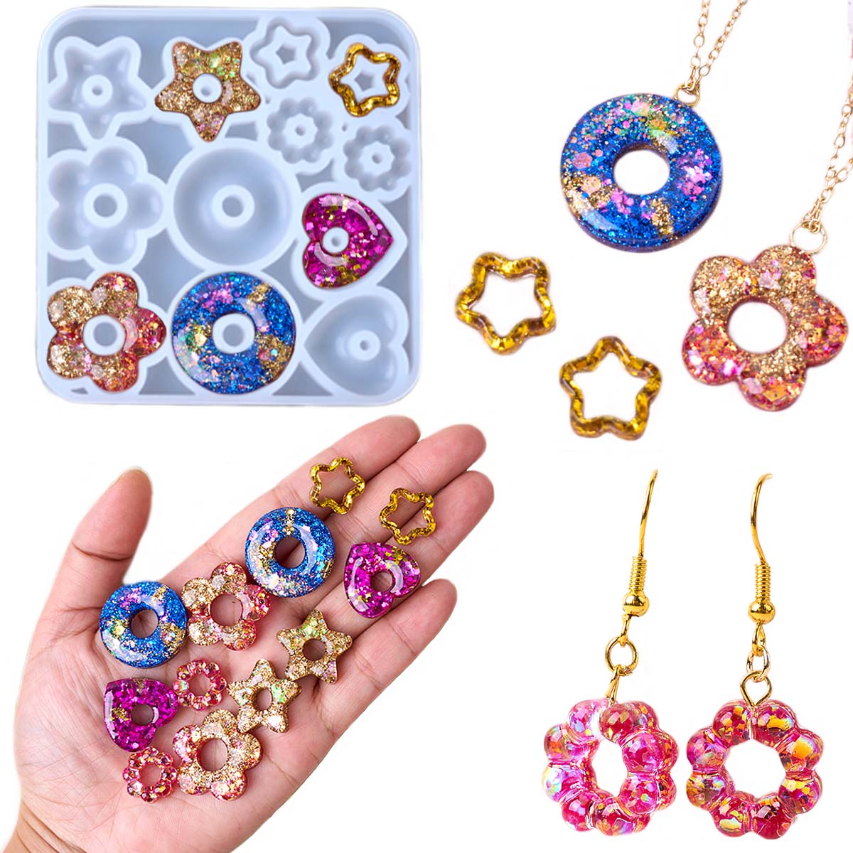 Çok fonksiyonlu Takı silikon k - Resin Art Heart incelemesi ve fiyatı