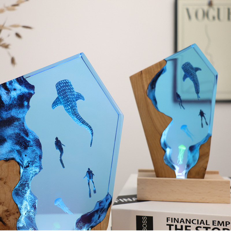 Reçine Mağara Balinası Dalgıç  - Resin Art For Anniversary Gift incelemesi ve fiyatı