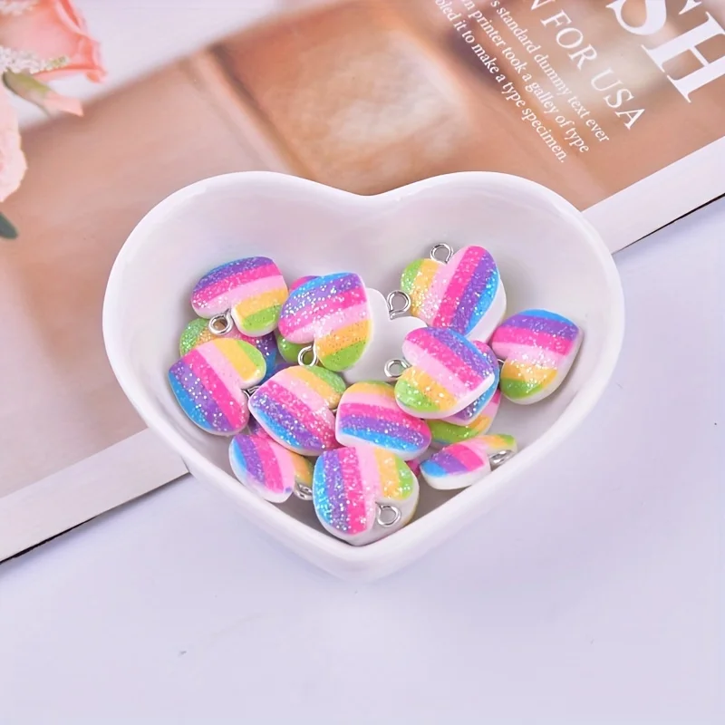 10 adet renkli kalp reçine tak - Resin Art Materials Kit incelemesi ve fiyatı