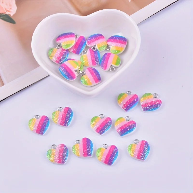 10 adet renkli kalp reçine tak - Resin Art Materials Kit incelemesi ve fiyatı