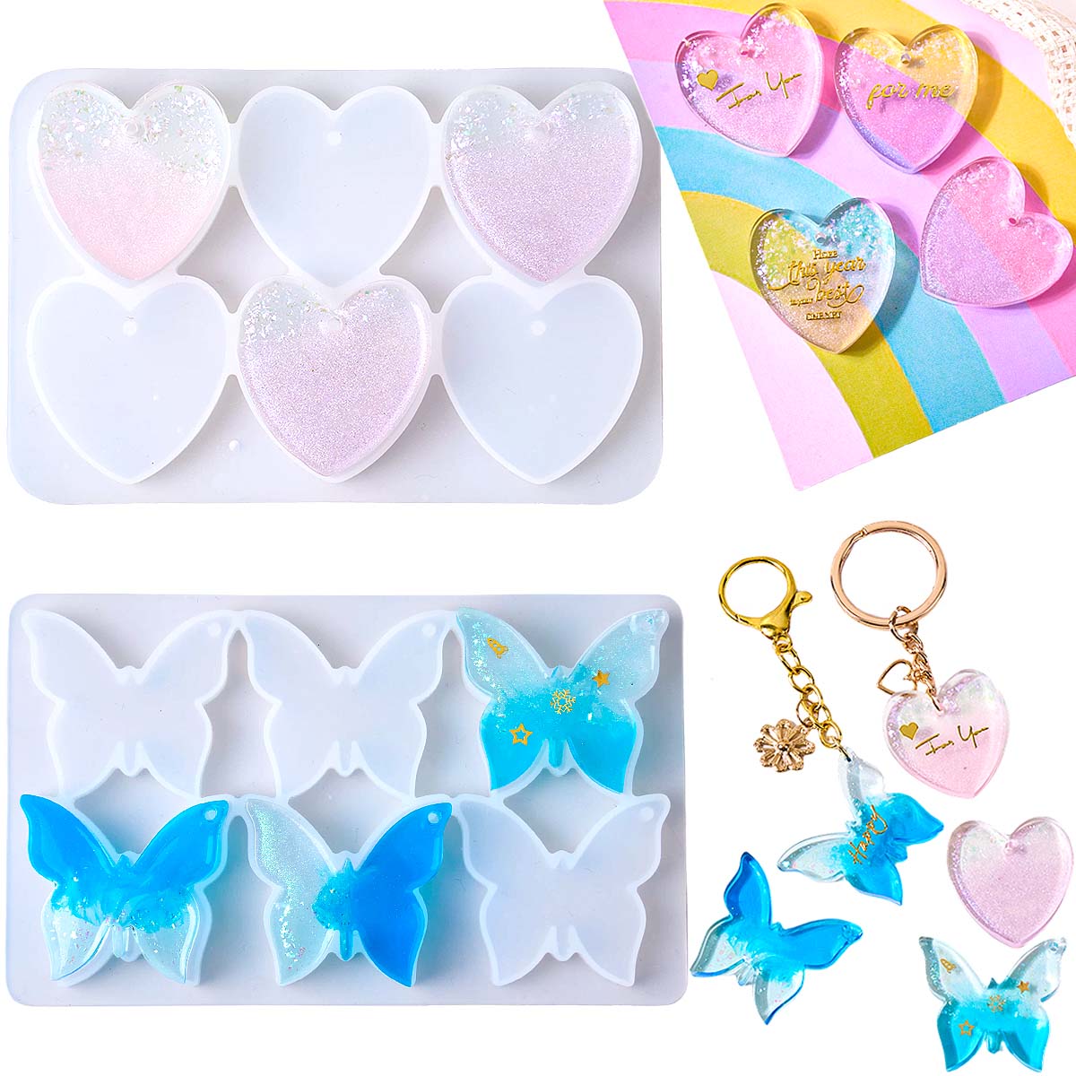 Altı delikli delikli küpe sili - Resin Art Heart incelemesi ve fiyatı