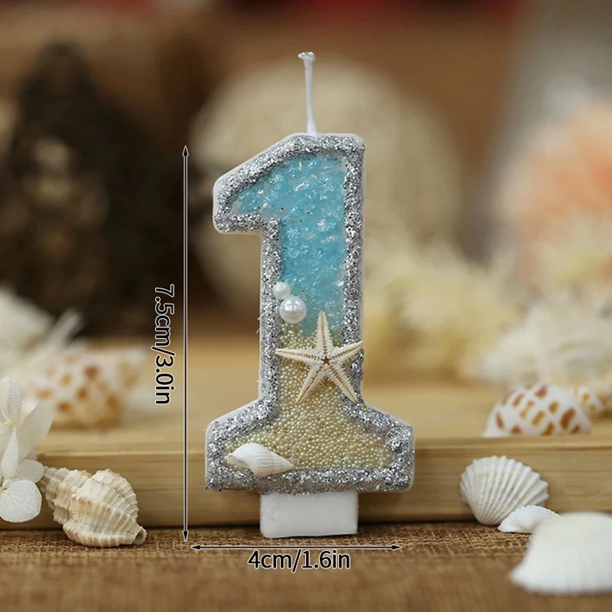 0-9 Numarası Glitter Mumlar Ya - Resin Art Beach Theme incelemesi ve fiyatı