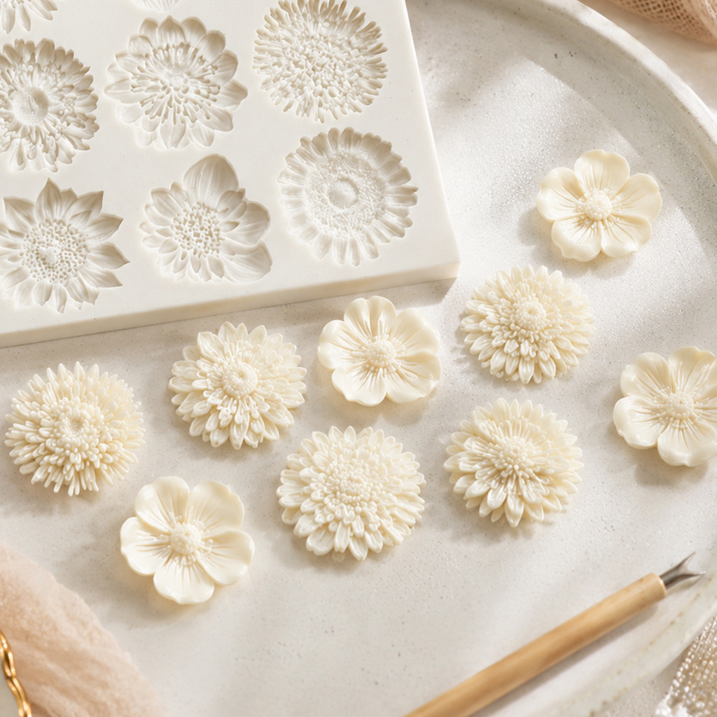 Çiçek silikon kalıp seti reçin - Resin Art Clay incelemesi ve fiyatı