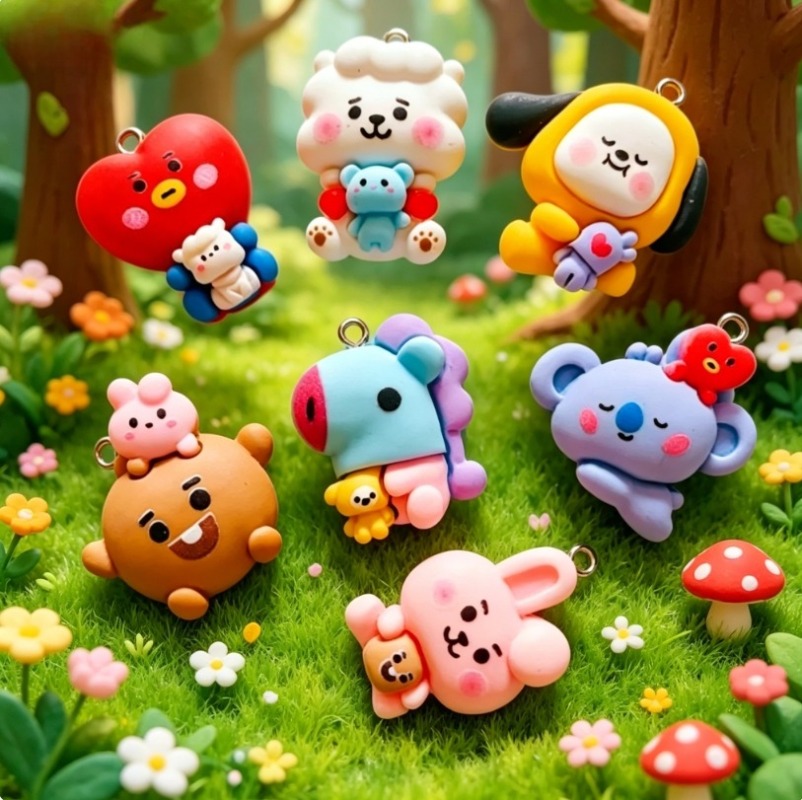 7 adet BT21 Reçine Karikatür F - Resin Art Materials Kit incelemesi ve fiyatı