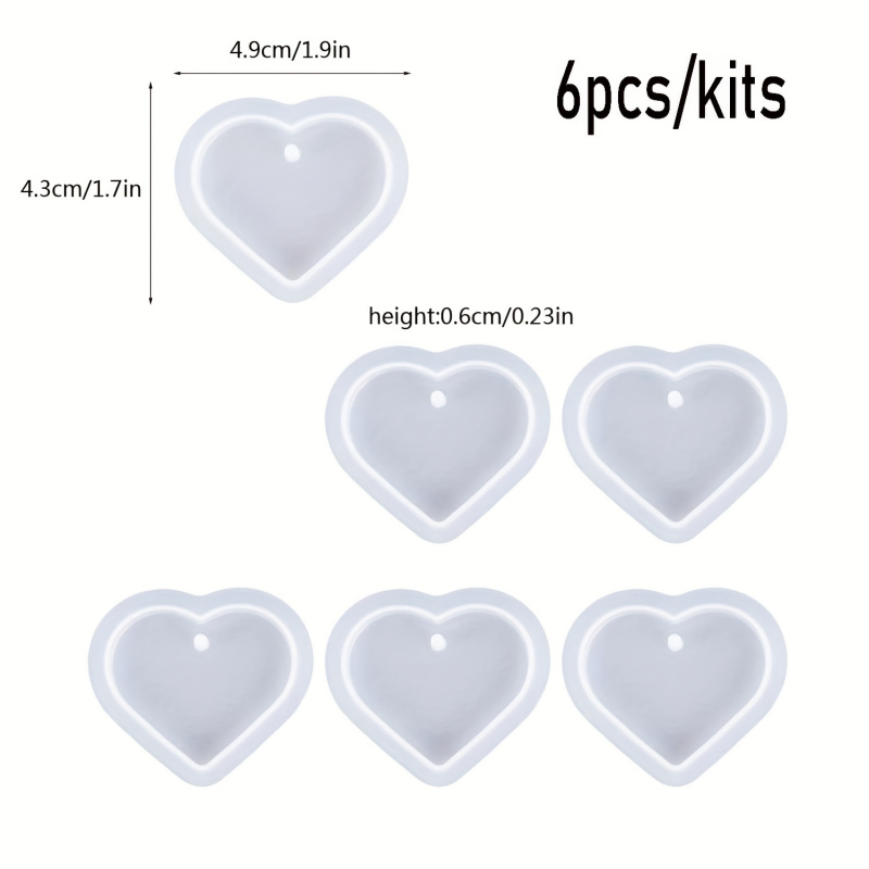 6'lı kalp şeklinde reçine kalı - Resin Art Heart incelemesi ve fiyatı