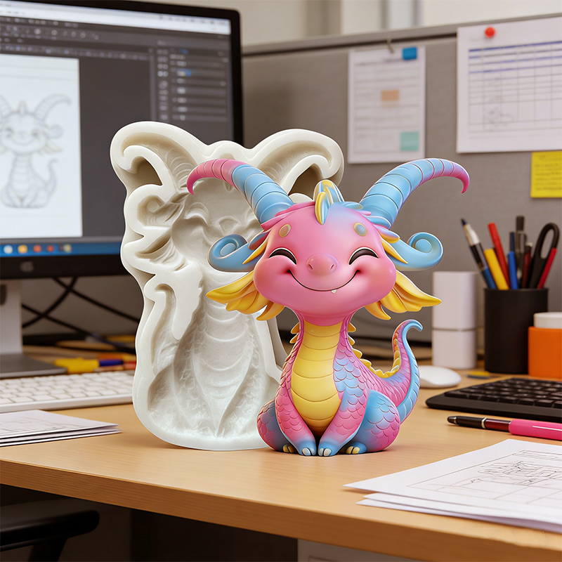 Sevimli küçük ejderha silikon  - Resin Art Clay incelemesi ve fiyatı